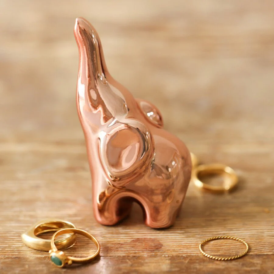 Lisa Angel Copper Elephant Ring Holder