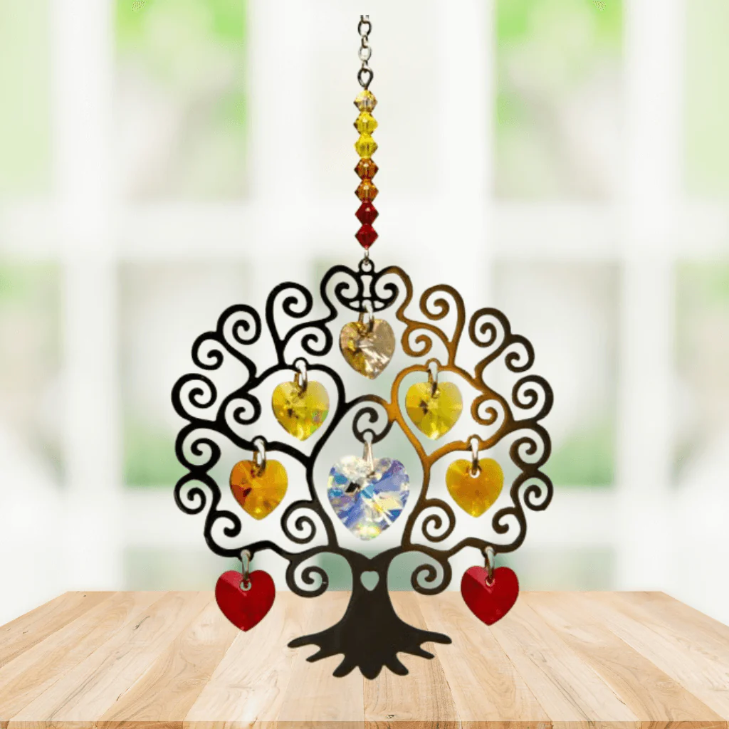 Tree of Life Autumn Crystal Suncatcher – Pure Radiance Collection - Image 2