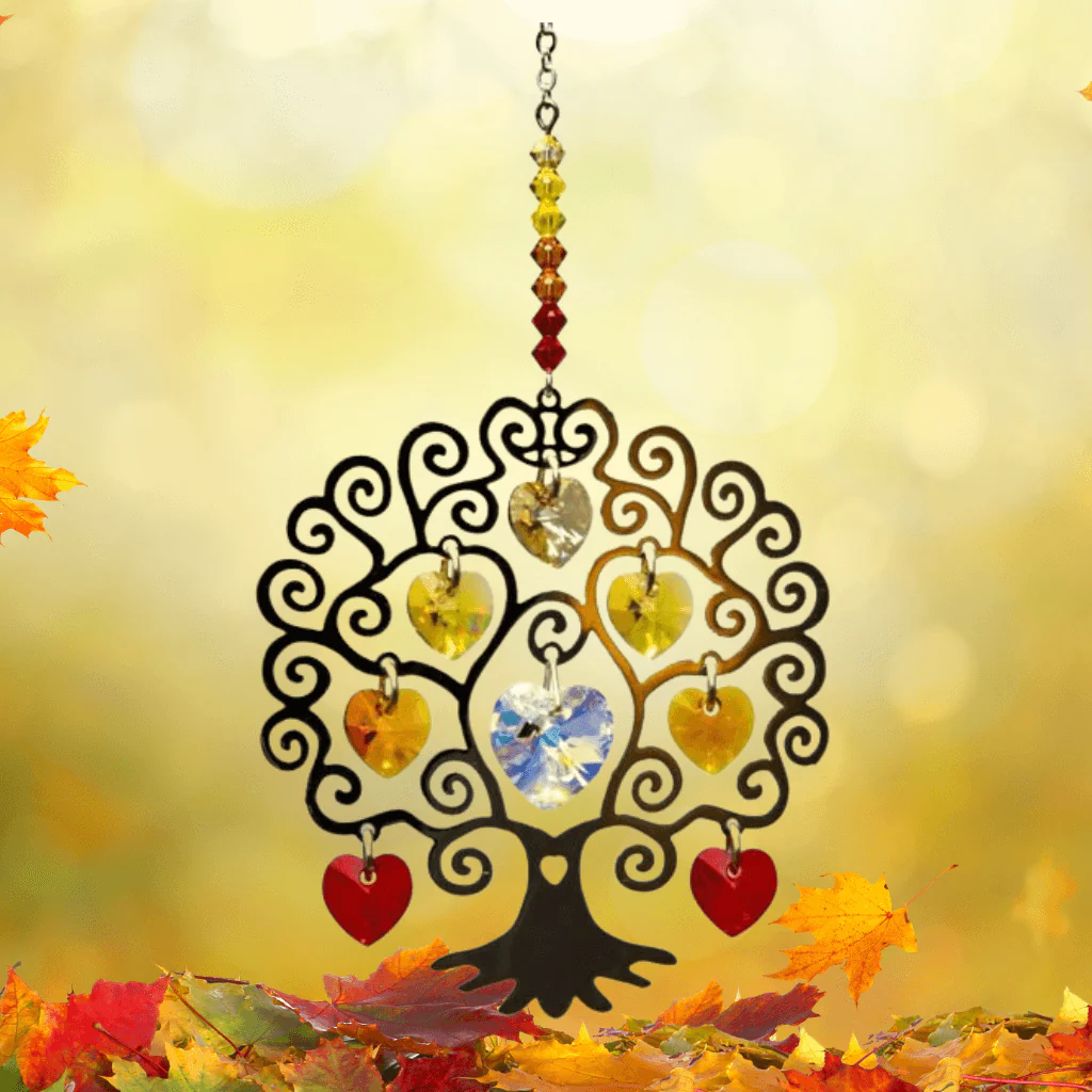 Tree of Life Autumn Crystal Suncatcher – Pure Radiance Collection - Image 3
