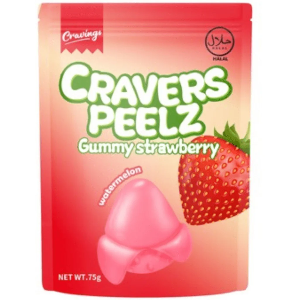 Cravers Peelz Gummy Strawberry 75g