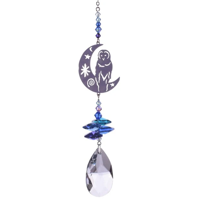 Wild Things Crystal Fantasy Small - Barn Owl Moonlight