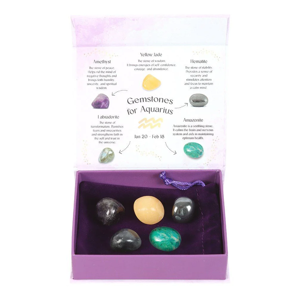 Crystal Tumblestone Set - Aquarius