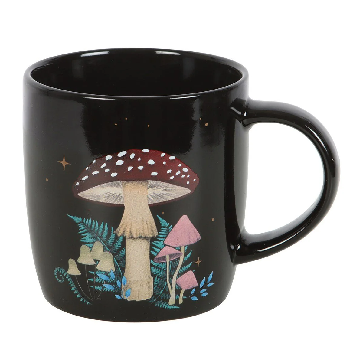 Dark Forest Mushroom Ceramic Mug - Image 3