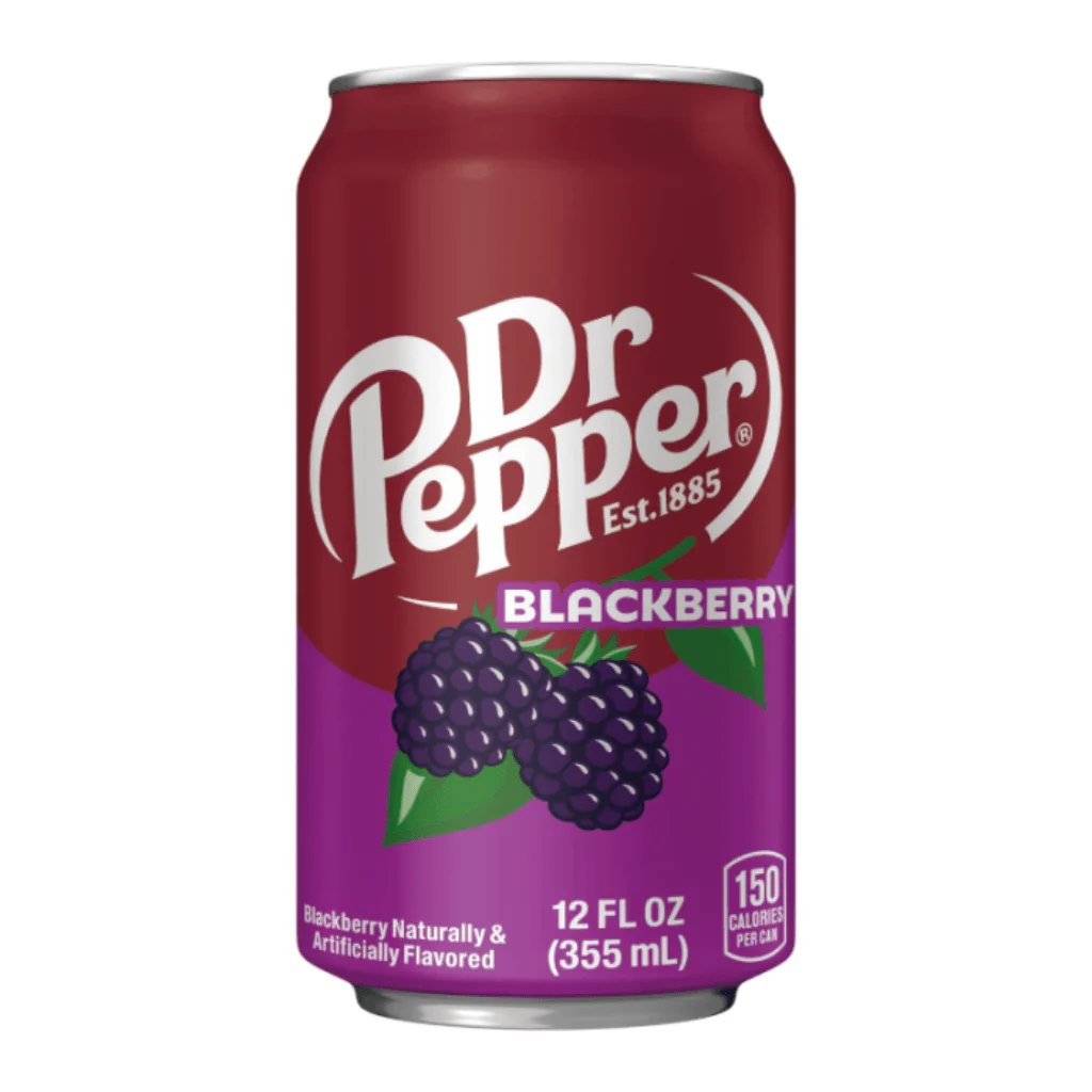 Dr Pepper Blackberry American Soda Drink 355ml