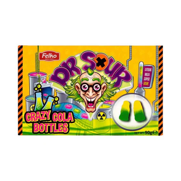 Dr Sour Crazy Cola Bottles Theatre Box 90g