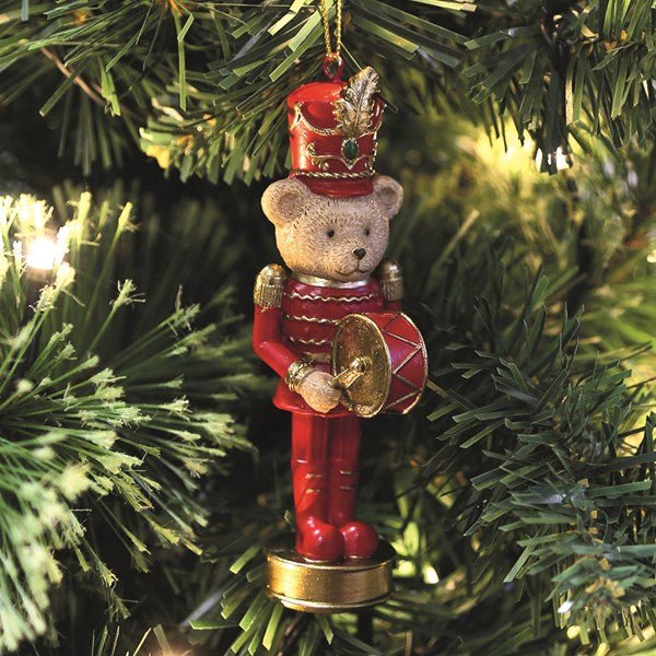 Drummer Bear Christmas Tree Decoration