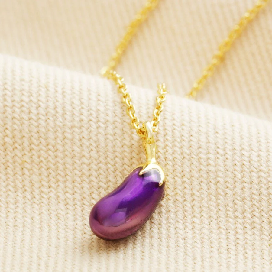 Lisa Angel Aubergine Pendant Necklace