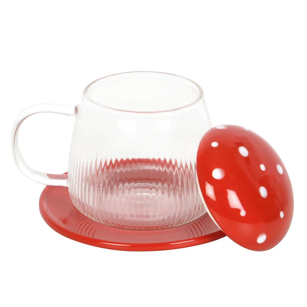 Enchanted Forest Mushroom Mug & Saucer - Image 2