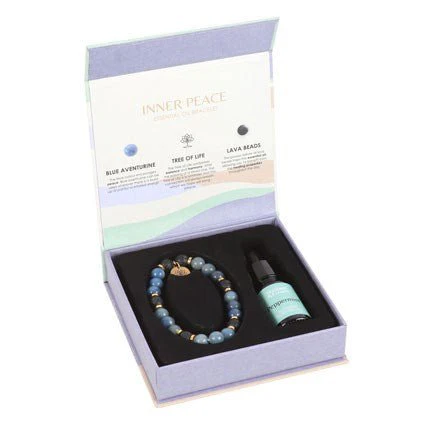 Essential Oil Gemstone Bracelet Kit  - Blue Lace Agate - Image 2