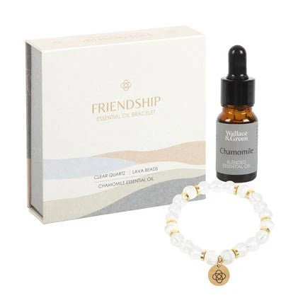 Essential Oil Gemstone Bracelet Kit - Clear Quartz