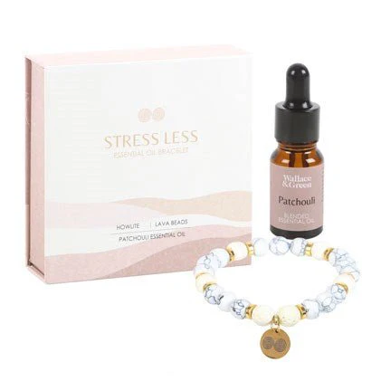 Essential Oil Gemstone Bracelet Kit - Howlite
