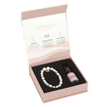 Essential Oil Gemstone Bracelet Kit - Howlite - Image 2