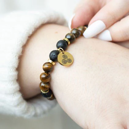 Essential Oil Gemstone Bracelet Kit - Tiger's Eye - Image 3