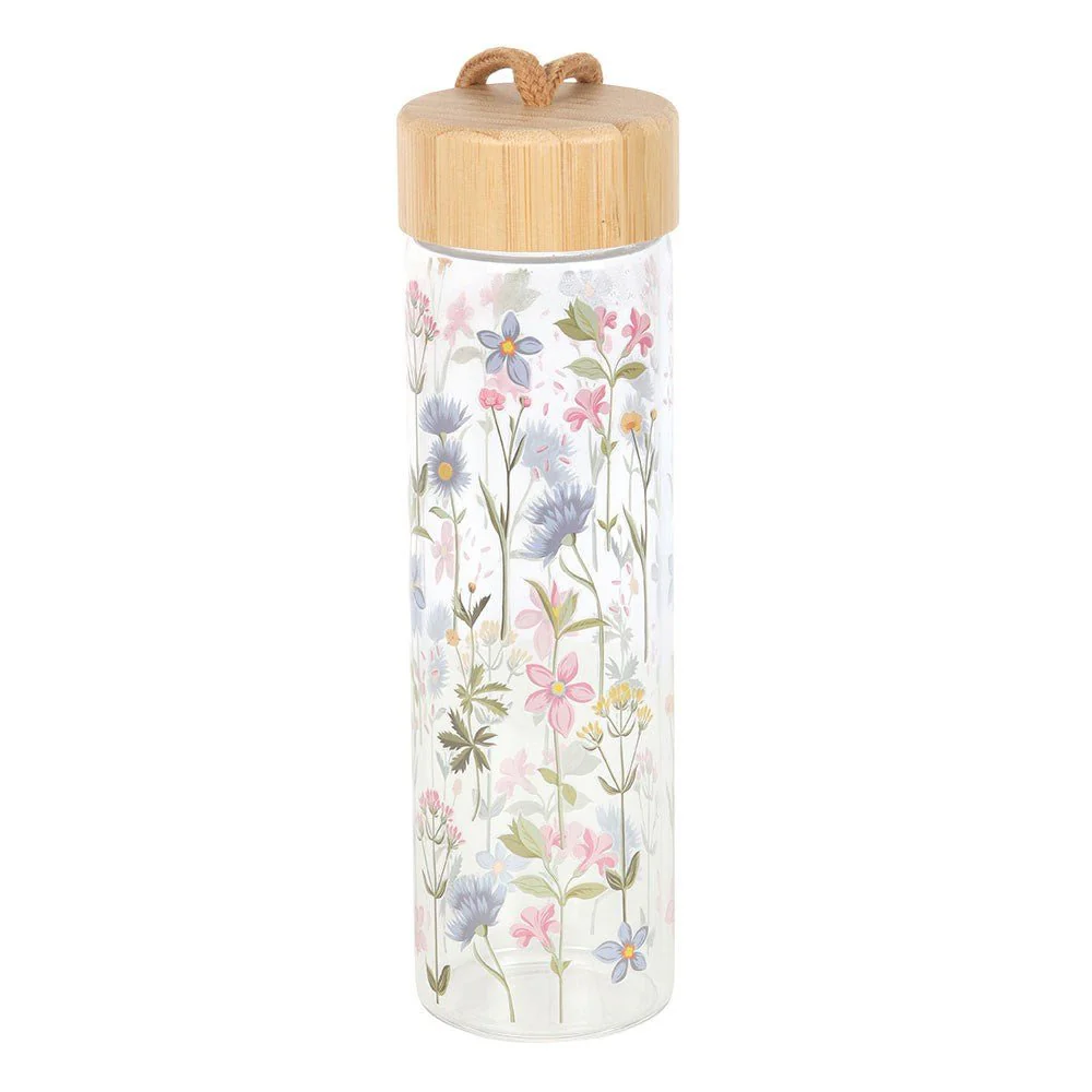Floral Print Glass Water Bottle - Image 2