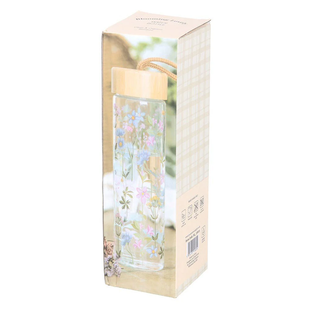 Floral Print Glass Water Bottle - Image 5