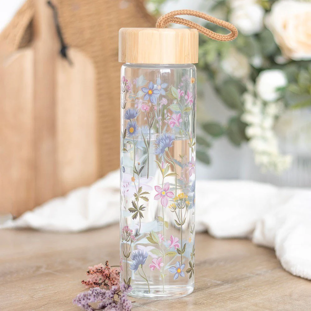 Floral Print Glass Water Bottle - Image 6