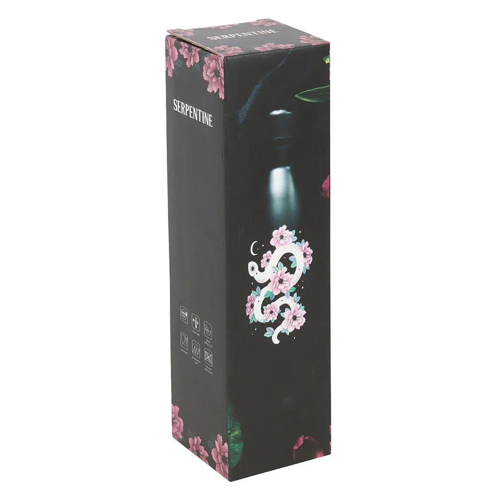 Floral Snake Print Metal Water Bottle - Image 3