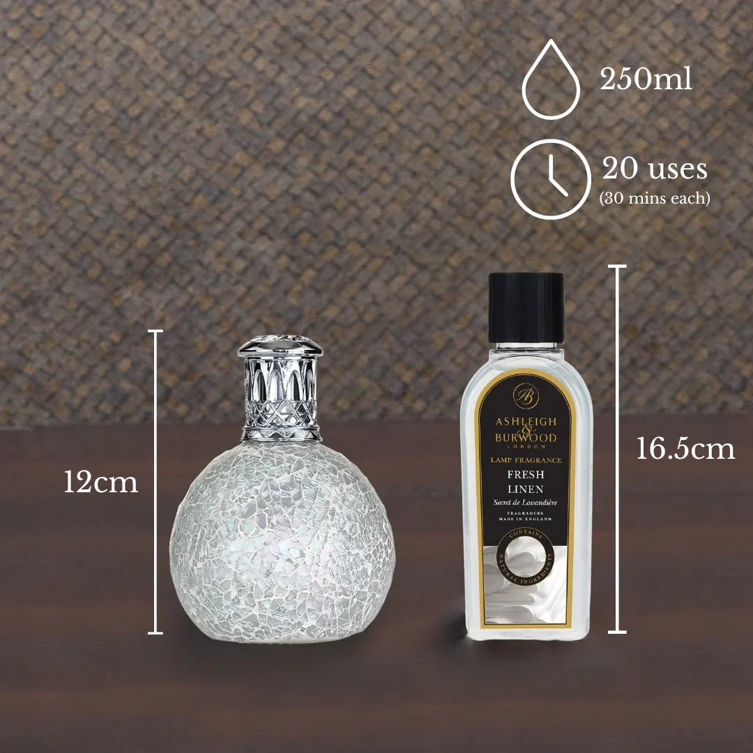 Fragrance Lamp Gift Set - The Pearl & Fresh Linen - Image 3