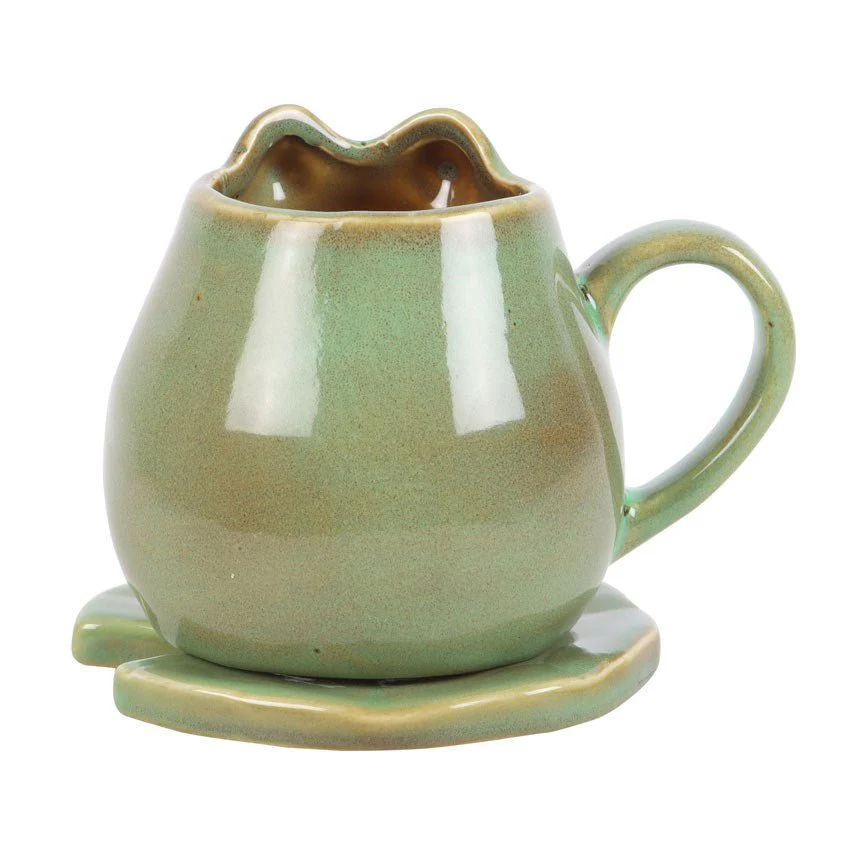 Frog Shaped Mug and Lily Pad Saucer - Image 3