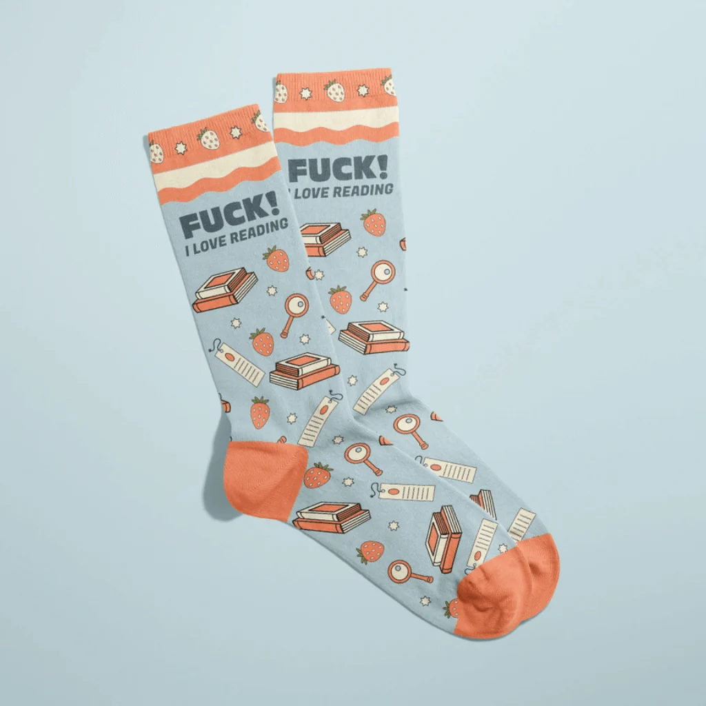 Fuck! I Love Reading Women’s Crew Socks - Image 2