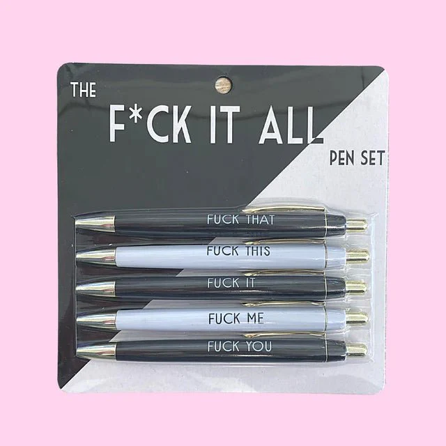 Fuck It All Ballpoint Pen Set – Sweary Gifts for Men