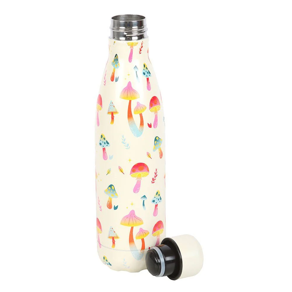 Funky Fungi Mushroom Print Print Metal Water Bottle - Image 2