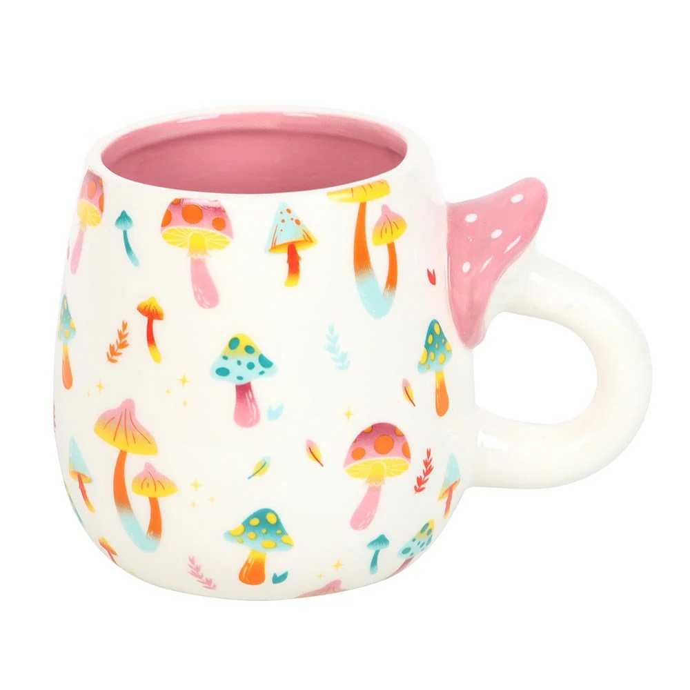 Funky Fungi Print Mug with Mushroom Handle - Image 3