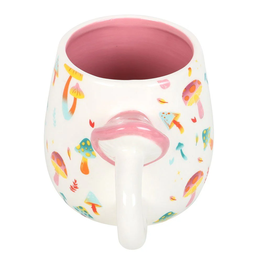 Funky Fungi Print Mug with Mushroom Handle - Image 4