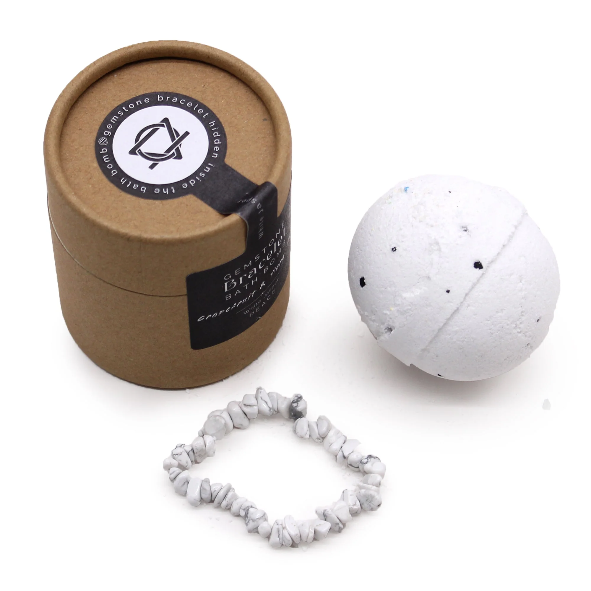 Gemstone Bracelet Bath Bomb - White Jasper - Image 2