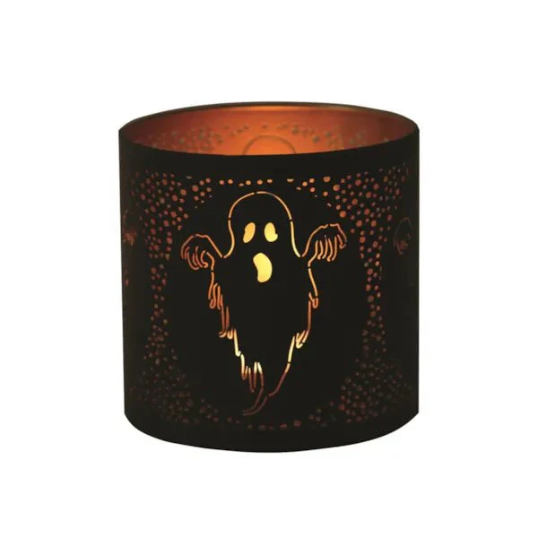 Ghost Halloween Wax Melt Burner – Spooky Black Metal Design - Image 4