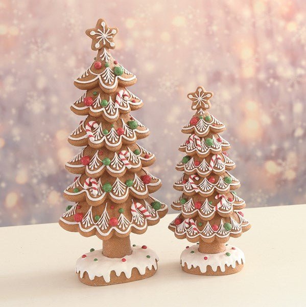 Gingerbread Christmas Tree Decoration 27cm – Candy Cane Icing - Image 2