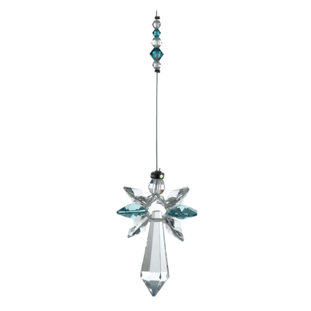 Wild Things Blue Zircon Cascade Guardian Angel β December Birthstone Gift