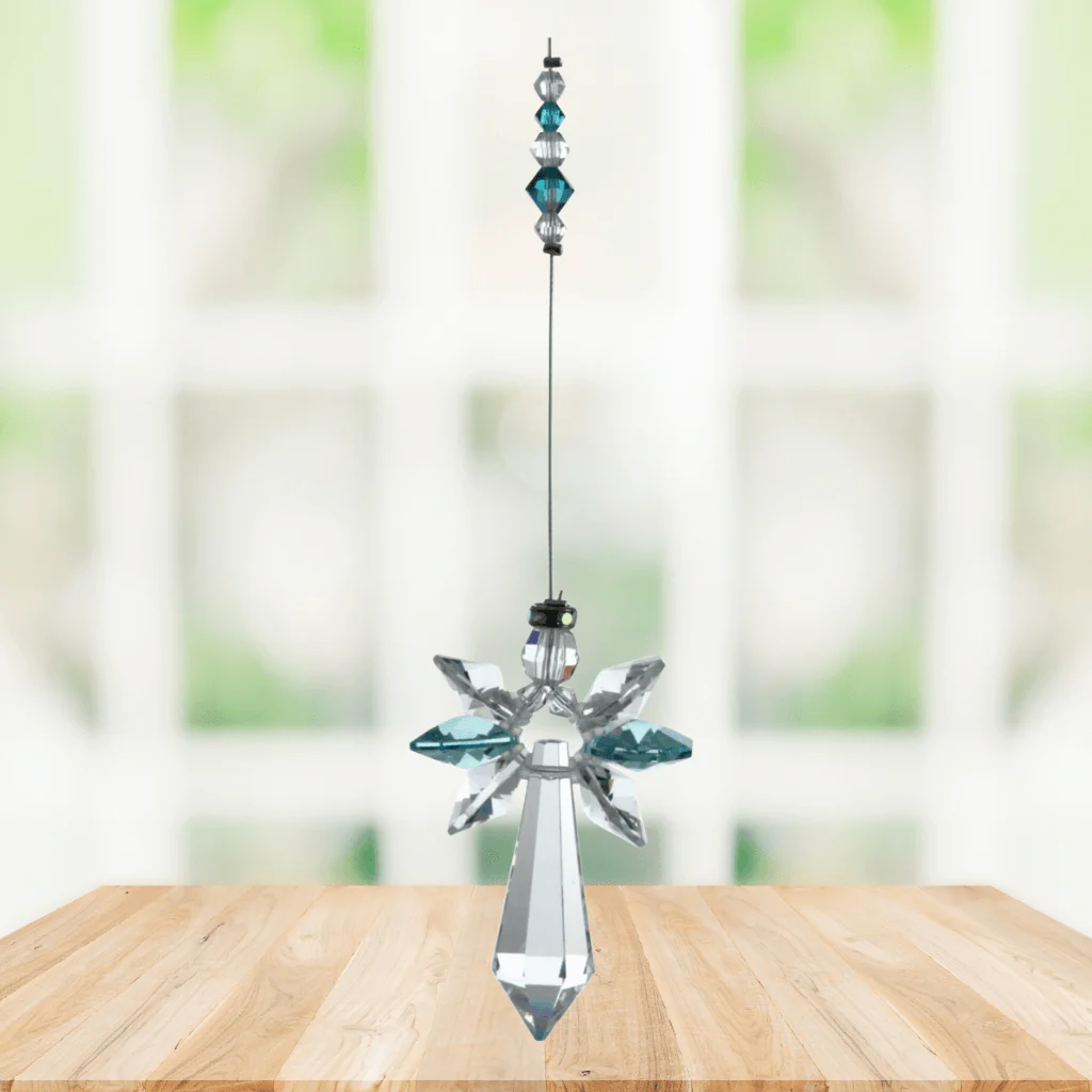 Wild Things Blue Zircon Cascade Guardian Angel β December Birthstone Gift - Image 2