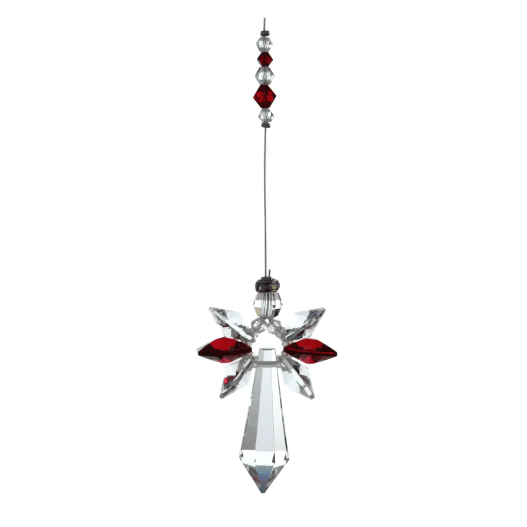 Wild Things Large Garnet Guardian Angel β January Birthstone Gift