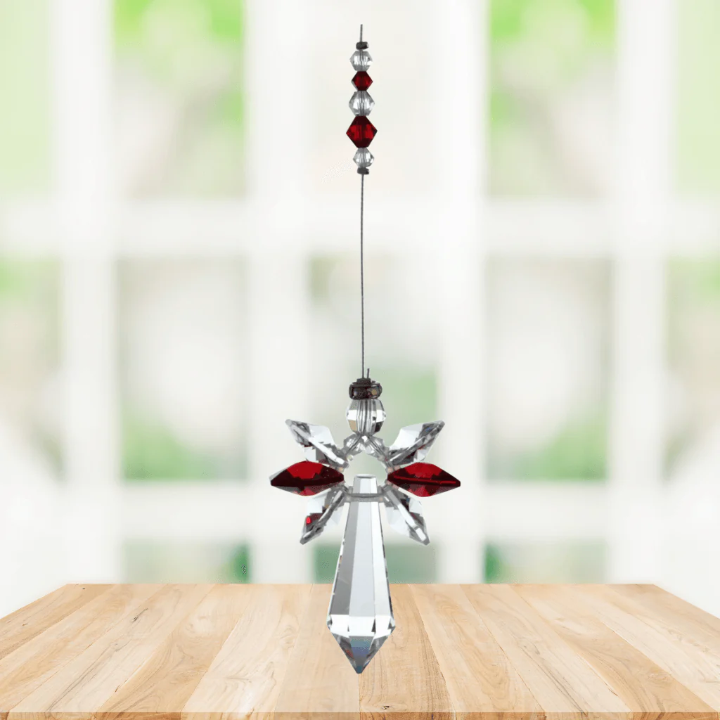 Wild Things Large Garnet Guardian Angel β January Birthstone Gift - Image 2