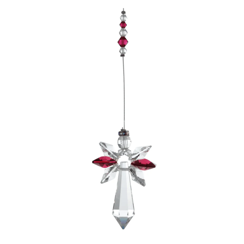 Wild Things Large Ruby Guardian Angel ā July Birthstone Gift