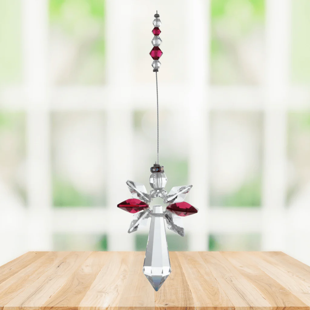 Wild Things Large Ruby Guardian Angel ā July Birthstone Gift - Image 2