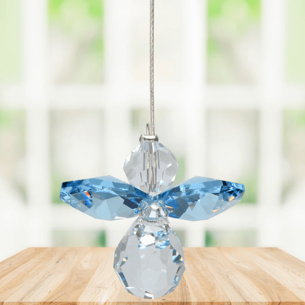 Wild Things Small Aquamarine Guardian Angel ā March Birthstone Gift - Image 2