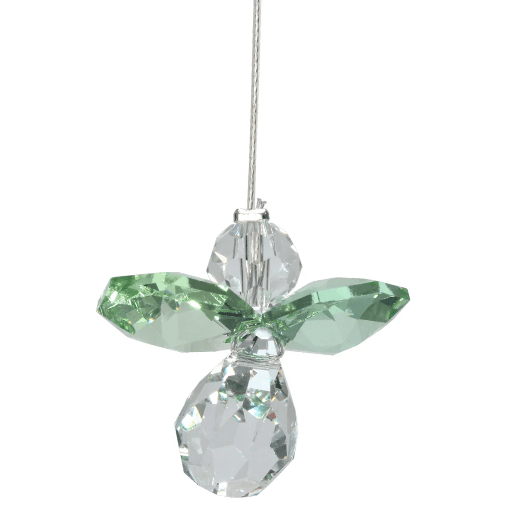 Wild Things Small Peridot Guardian Angel ā August Birthstone Gift