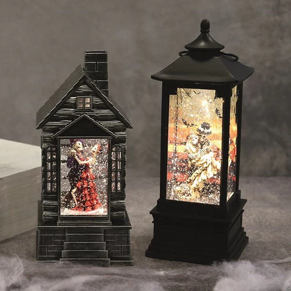 Halloween Lantern Spinner 25cm β LED Skeleton Couple - Image 2