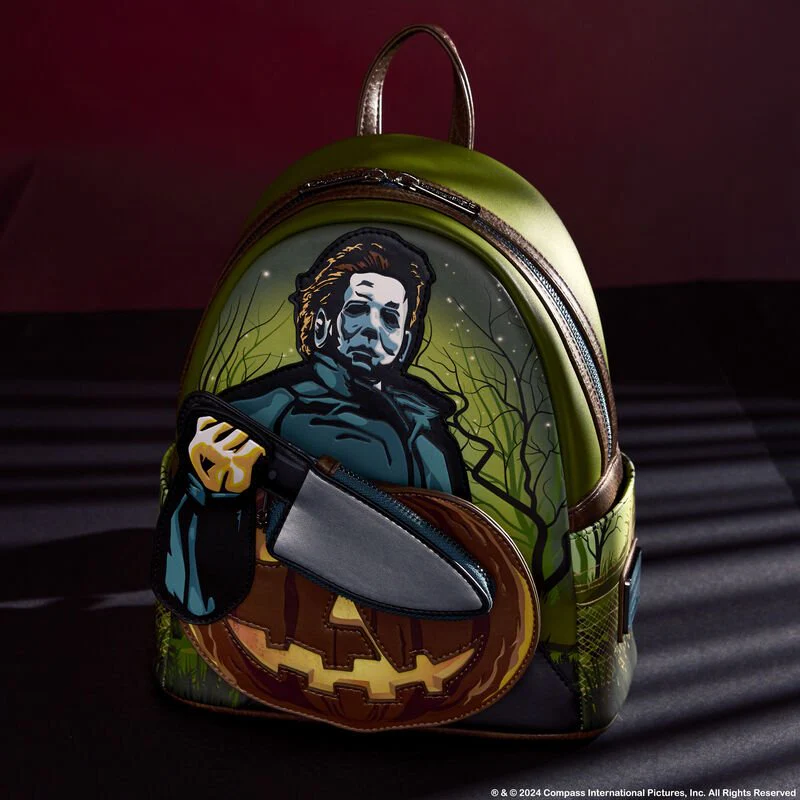 Loungefly Halloween Michael Myers Pumpkin Glow Mini Backpack with Coin Bag - Image 10