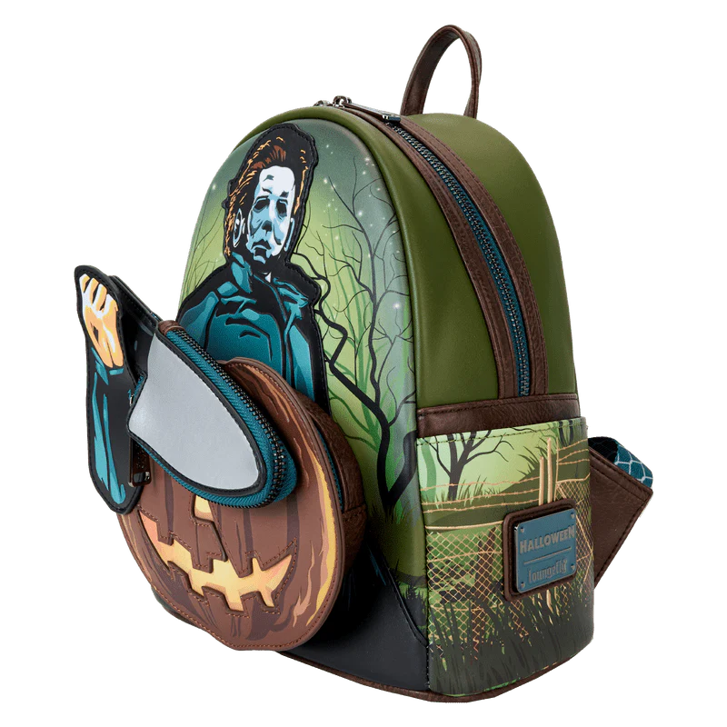 Loungefly Halloween Michael Myers Pumpkin Glow Mini Backpack with Coin Bag - Image 2
