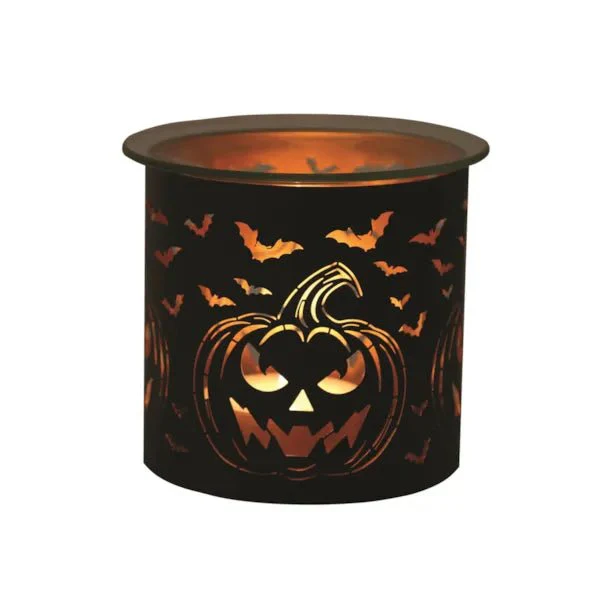 Halloween Pumpkin Wax Melt Burner – Jack-o’-Lantern & Bats