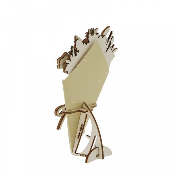 Happy Birthday 3D Flower Figurine Card - Image 4