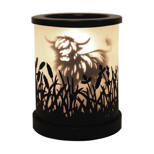 Highland Cow Black Electric Wax Melt Burner - Image 2