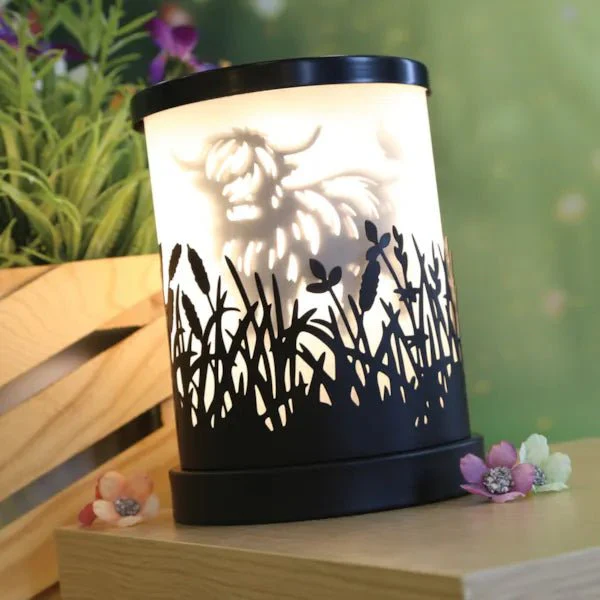 Highland Cow Black Electric Wax Melt Burner - Image 3