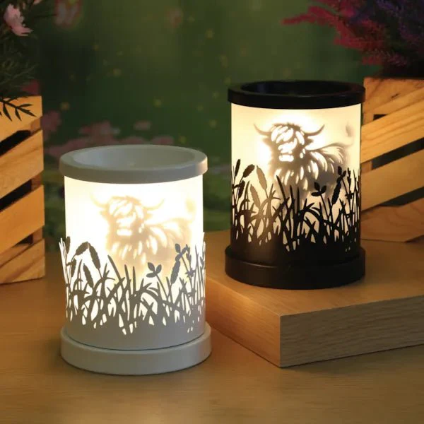 Highland Cow Black Electric Wax Melt Burner - Image 4