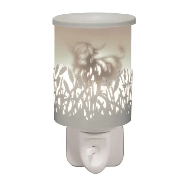 Highland Cow White Plug In Wax Melt Burner - Image 2