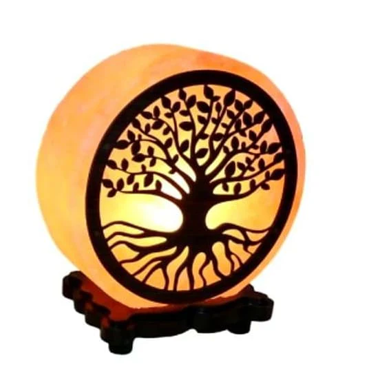 Himalayan Salt Lamp Crafted - Tree Of Life
