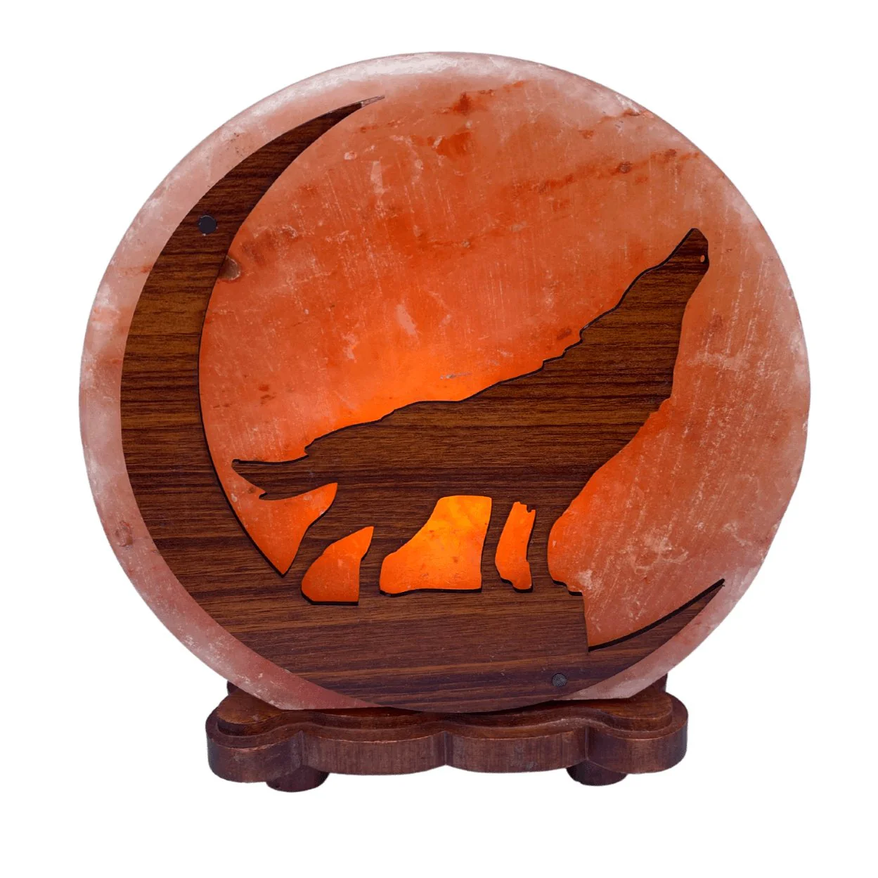 Himalayan Salt Lamp Crafted - Wolf